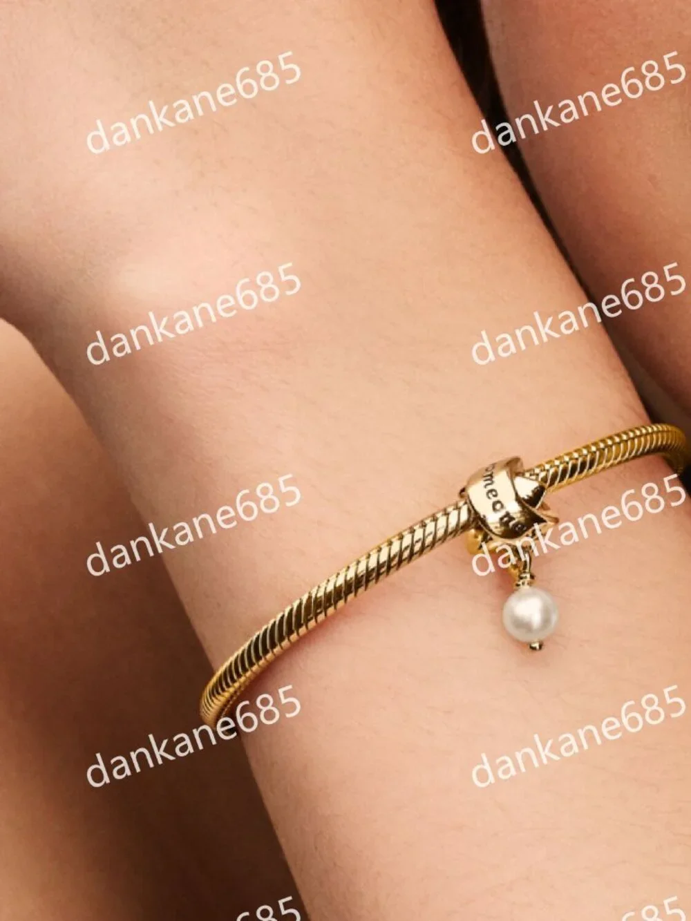 Pandora Treated Freshwater Cultured Pearl Ribbon Charm